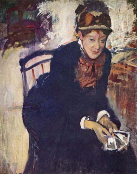 Edgar Degas Portrait of Miss Cassatt, Seated oil painting picture